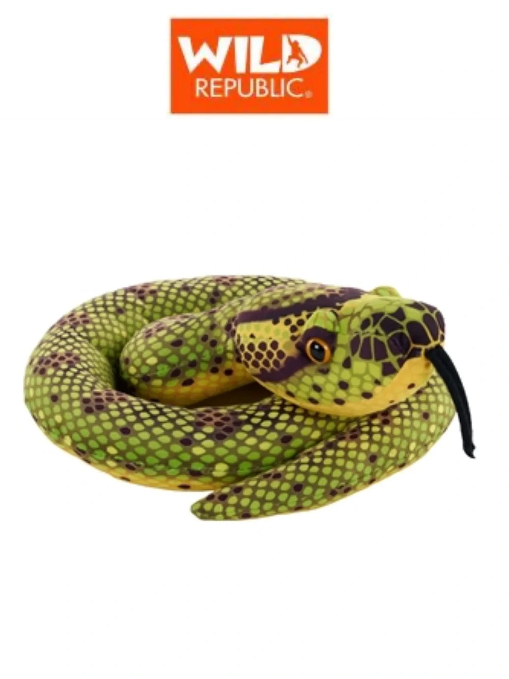Wild Republic Green Anaconda Plush Snake - Realistic Coiled Toy